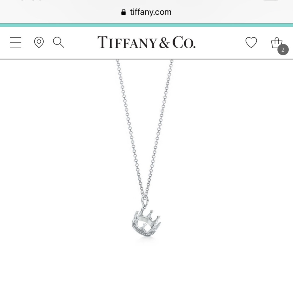 Tiffany & Co. Silver Sterling Crown Necklace